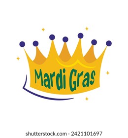 Mardi gras crown illustration vector perfect for carnival