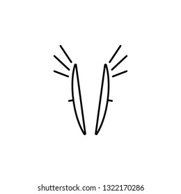 Mardi gras, cymbals icon. Simple thin line, outline vector of Mardi Gras icons for UI and UX, website or mobile application