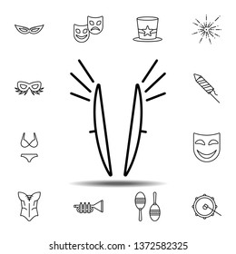 Mardi gras, cymbals icon. Simple thin line, outline vector element of Mardi Gras icons set for UI and UX, website or mobile application