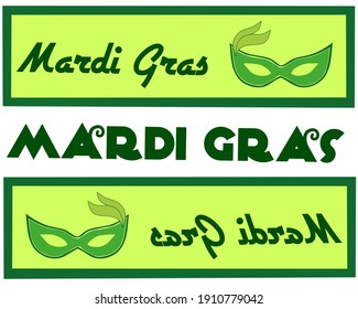 Mardi Gras Day cards design