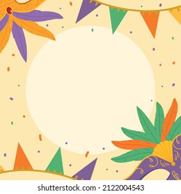 mardi gras decoration feathers background