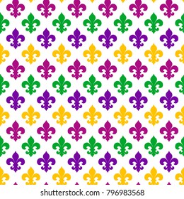 Mardi Gras decoration. seamless pattern