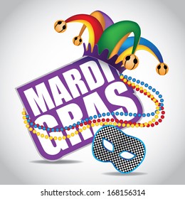 Mardi Gras design element. EPS 10 vector, grouped for easy editing. No open shapes or paths.