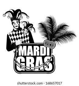 Mardi Gras design element. EPS 10 vector, grouped for easy editing. No open shapes or paths.