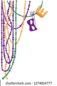 Mardi Gras Design Elements, Beads, Parade, Marching Band
