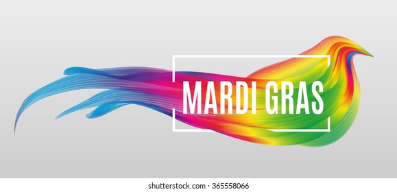 Mardi Gras Design Elements. Fat Tuesday. Colorful background for flyer, poster, sign, banner, web, header. Abstract colorful background for text, type, quote. Vector Illustration 