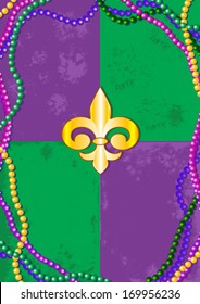 Mardi Gras design with place for text