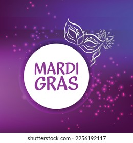 MARDI GRAS. Design suitable for greeting card poster and banner
