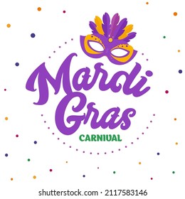 Mardi Gras design template concept.