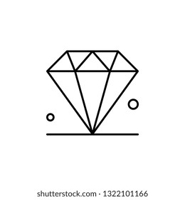 Mardi gras, diamond icon. Simple thin line, outline vector of Mardi Gras icons for UI and UX, website or mobile application