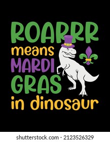 Mardi Gras in Dinosaur Carnival EPS design Mardi Gras quotes illustration Print Ready