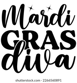 mardi gras diva t shirt design