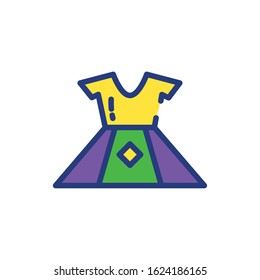 Mardi gras dress design, Party carnival decoration celebration festival holiday fun new orleans and traditional theme Vector illustration