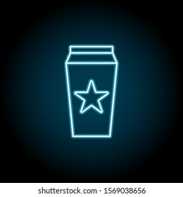 Mardi gras, drink blue neon icon. Simple thin line, outline vector of mardi gras icons for ui and ux, website or mobile application