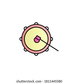 Mardi-Gras, Drum-Farbverlauf-Vektorsymbol