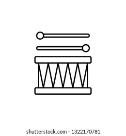 Mardi gras, drum icon. Simple thin line, outline vector of Mardi Gras icons for UI and UX, website or mobile application