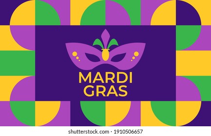 Mardi Gras or Fat Tuesday, Carnival celebration, beginning on or after the Christian feasts of the Epiphany (Three Kings Day) and culminating on the day before Ash Wednesday.Holiday poster.EPS10