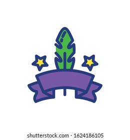 Mardi gras feather design, Party carnival decoration celebration festival holiday fun new orleans and traditional theme Vector illustration