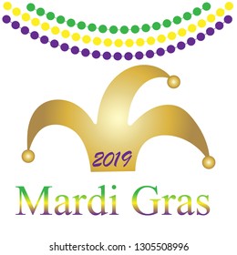 Mardi gras. Festive decoration. . Party event decoration. Lettering typography. Holiday card. Vector holiday decoration. Traditional holiday. Vector text.