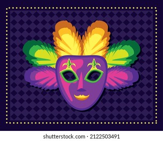 mardi gras festive mask design