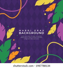 Mardi Gras Festivity Background for Posts and social Media