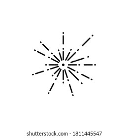 Mardi gras, fireworks color gradient vector icon