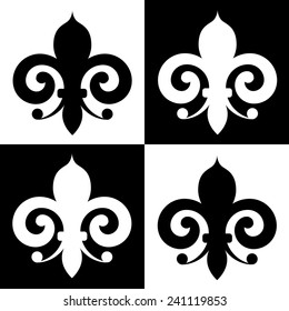 Mardi Gras Fleur de lis repeating pattern  EPS 10 vector stock illustration