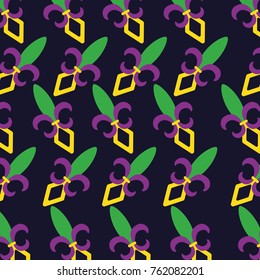 mardi gras fleur de lis concept pattern design