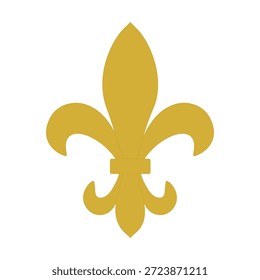 Icono de Vector de oro de Mardi Gras Fleur-de-Lis