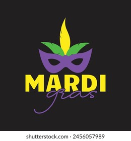 Mardi gras funny vector design