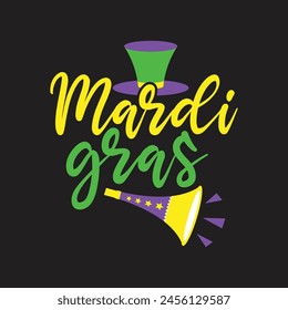 Mardi gras funny vector design