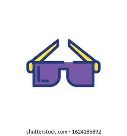 Mardi gras glasses design, Party carnival decoration celebration festival holiday fun new orleans and traditional theme Vector illustration