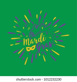 Mardi Gras. Greeting card design. Vector Eps 10