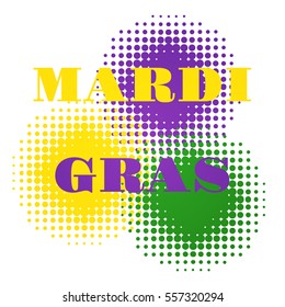 Mardi Gras halftone background. Vector illustration
