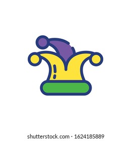 Mardi gras hat design, Party carnival decoration celebration festival holiday fun new orleans and traditional theme Vector illustration