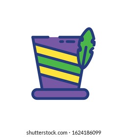 Mardi gras hat design, Party carnival decoration celebration festival holiday fun new orleans and traditional theme Vector illustration