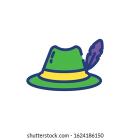 Mardi gras hat design, Party carnival decoration celebration festival holiday fun new orleans and traditional theme Vector illustration