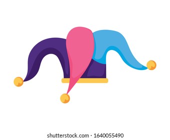 Mardi gras hat design, Party carnival decoration celebration festival holiday fun new orleans and traditional theme Vector illustration