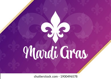 Mardi Gras. Holiday concept. Template for background, banner, card, poster with text inscription. Vector EPS10 illustration