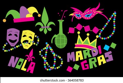 Mardi Gras holiday concept vector illustration