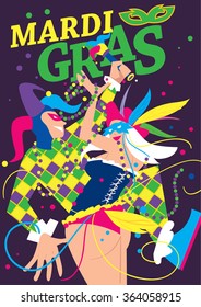 Mardi Gras holiday concept vector illustration