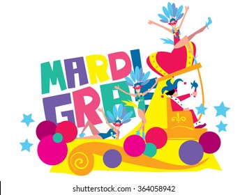 Mardi Gras holiday concept vector illustration