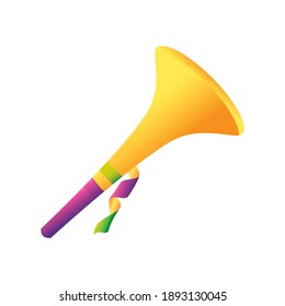 mardi gras horn carnival party ceebration icon vector illustration