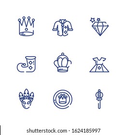 Mardi gras icon set design, Party carnival decoration celebration festival holiday fun new orleans and traditional theme Vector illustration