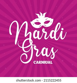 Mardi Gras illustration design template.