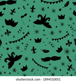 Mardi gras illustration . Two colors.