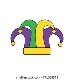 mardi gras jester hat decoration design