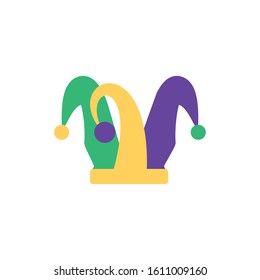 Mardi gras jester hat design, Party carnival decoration celebration festival holiday fun new orleans and traditional theme Vector illustration