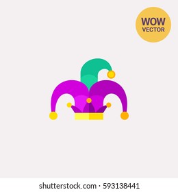 Mardi Gras jester hat icon