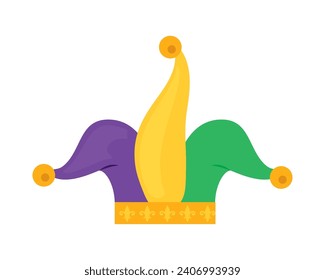 mardi gras jester hat illustration design